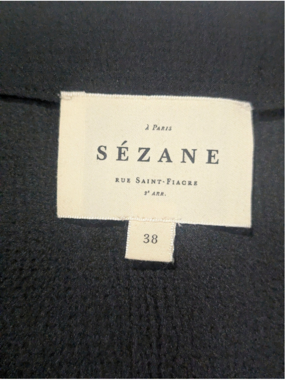 Sezane Black V-Neck Long Sleeve Dress Size 6 38 - Picture 5 of 16